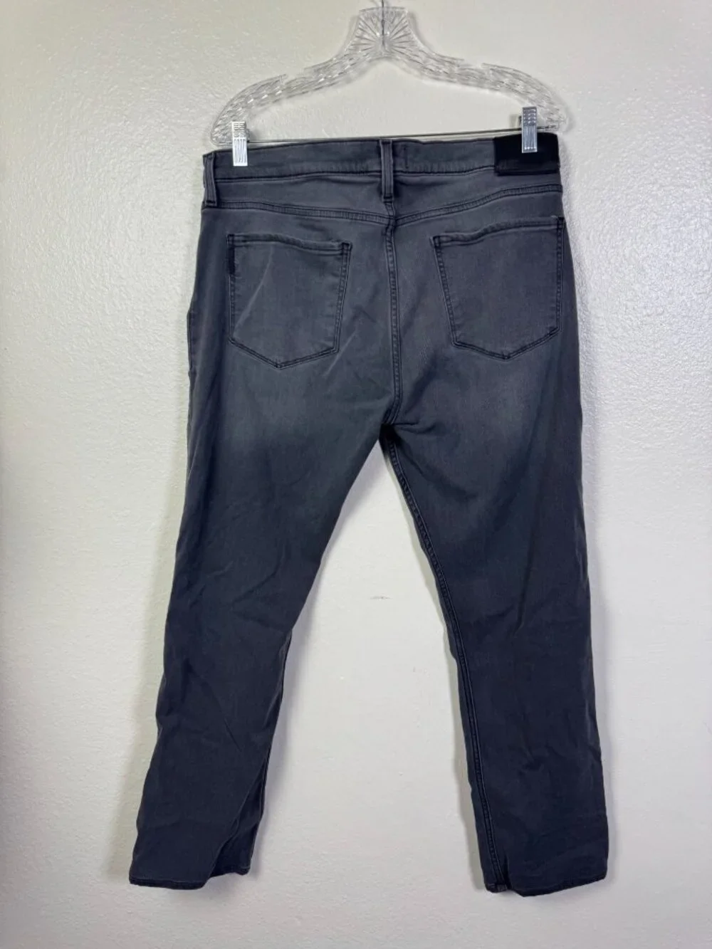 Paige Federal Slim Straight Men Jeans 34x29 Dark Wash Gray Black Stretch denim